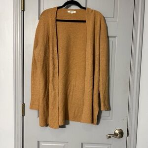 Madewell Cozy Tan Open Cardigan